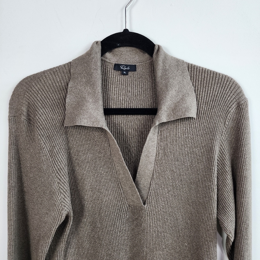 Rails Luciana Ribbed Tan Sweater Dress, Size Xl